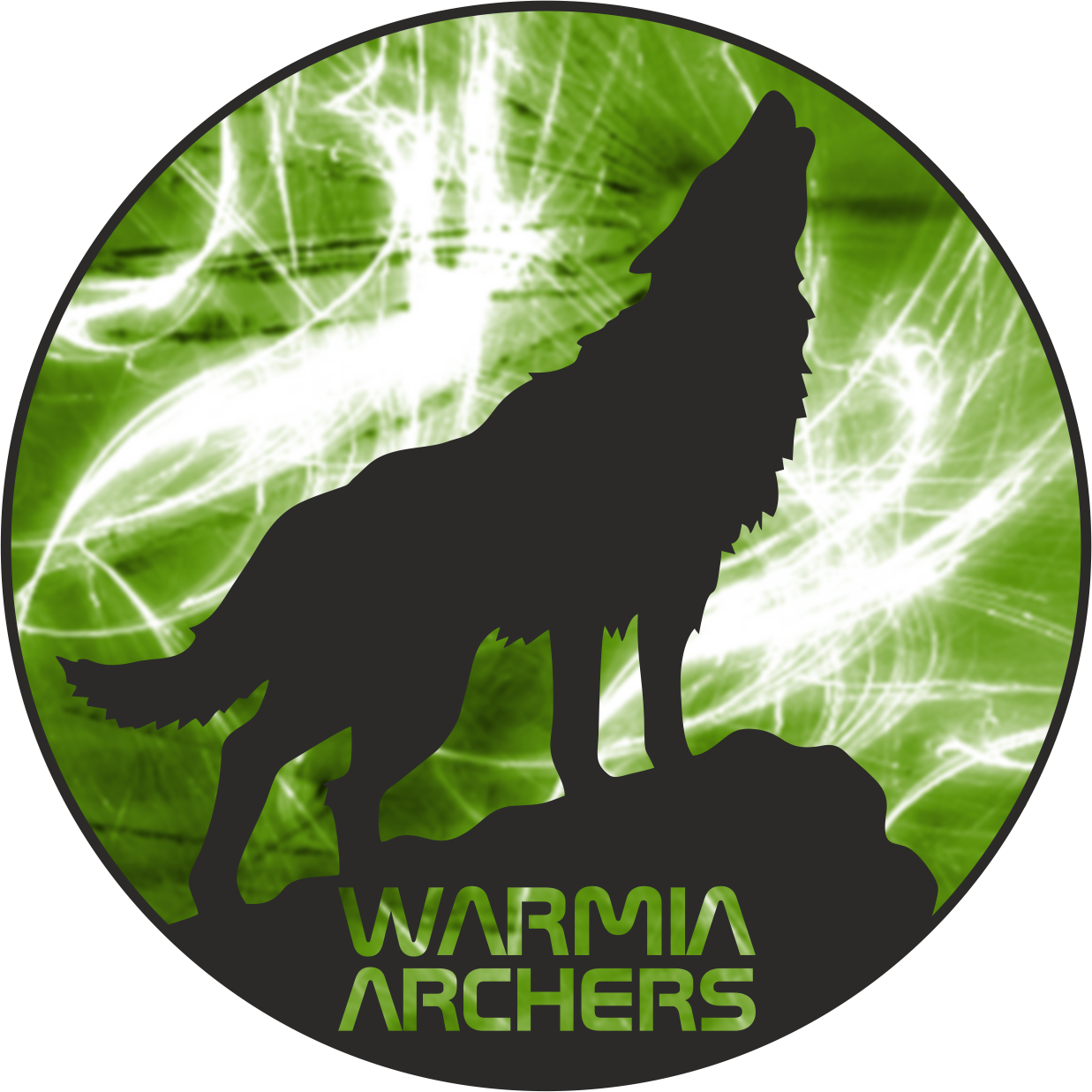WA logo sam wilk napis przezroczysty green